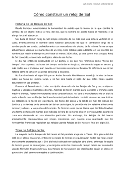 C&oacute;mo construir un reloj de Sol