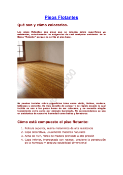 C&oacute;mo colocar Pisos Flotantes - VOSS 2000