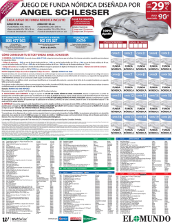 9:00 a 22:00 h. C&Oacute;MO CONSEGUIR TU SET DE FUNDAS ANGEL