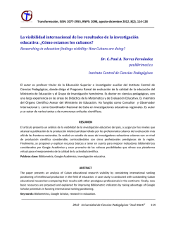 El tratamiento de la validez en las investigaciones - CubaEduca
