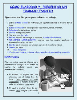 C&Oacute;MO ELABORAR Y PRESENTAR UN TRABAJO ESCRITO.