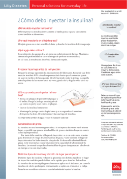 &iquest;C&oacute;mo debo inyectar la insulina?