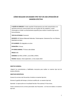 C&Oacute;MO REALIZAR UN EXAMEN TIPO TEST EN UNA OPOSICI&Oacute;N