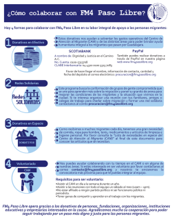 &iquest;C&oacute;mo colaborar con FM4 Paso Libre? - Nadie es Ilegal