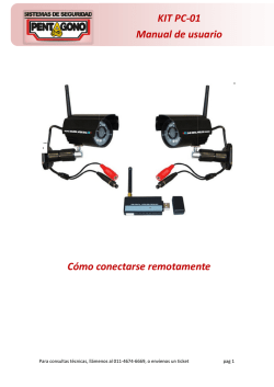 C&oacute;mo conectarse re KIT PC-01 Manual de usuario &oacute;mo conectarse