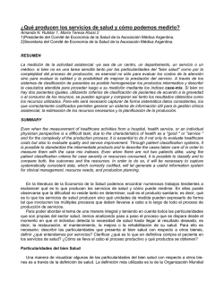 &iquest;Qu&eacute; producen los servicios de salud y c&oacute;mo podemos medirlo?