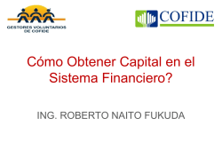 C&Oacute;MO CONSEGUIR CAPITAL DE BANCOS - Cofide