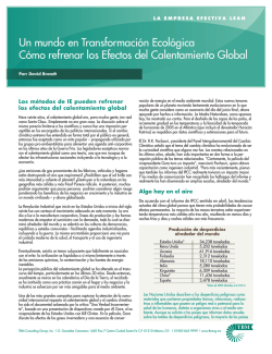 Un mundo en Transformaci&oacute;n Ecol&oacute;gica C&oacute;mo refrenar - tbmcg.mx