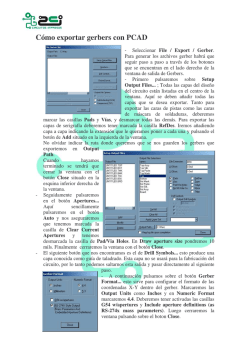 C&oacute;mo exportar gerbers con PCAD - 2CISA