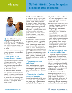 Sulfonil&uacute;reas: C&oacute;mo le ayudan - My Doctor Online - Kaiser