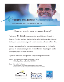 &iquest;C&oacute;mo voy a poder pagar un seguro de salud? - Literacy Council of