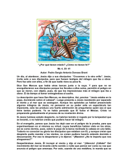 &ldquo;&iquest;Por qu&eacute; tienen miedo? &iquest;C&oacute;mo no tienen fe?&rdquo; Mc 4, 35- 41 Autor