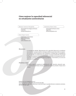 C&oacute;mo mejorar la capacidad inferencial en - SciELO Colombia
