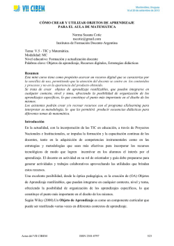 C&Oacute;MO CREAR Y UTILIZAR OBJETOS DE - vii cibem