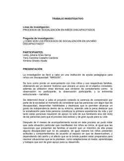 &iquest;C&Oacute;MO SON LOS PROCESOS DE SOCIALIZACI&Oacute;N