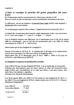 &iquest;C&oacute;mo se consigue la posici&oacute;n del punto geogr&aacute;fico del astro (GP)?