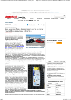 Los automovilistas desconocen c&oacute;mo comprar neum&aacute;ticos - CEA