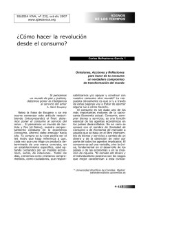&iquest;C&oacute;mo hacer la revoluci&oacute;n desde el consumo? - Iglesia Viva