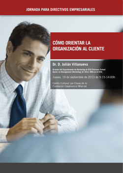 C&Oacute;MO ORIENTAR LA ORGANIZACI&Oacute;N AL CLIENTE - Portavoz
