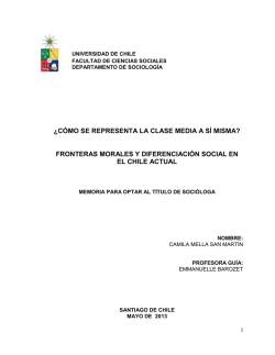 &iquest;C&Oacute;MO SE REPRESENTA LA CLASE MEDIA A S&Iacute; MISMA