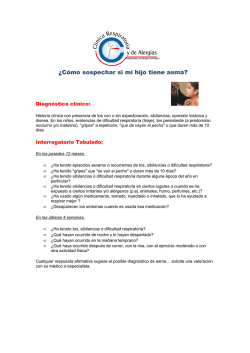 &iquest;C&oacute;mo sospechar si mi hijo tiene asma? - Clinica Respiratoria y de