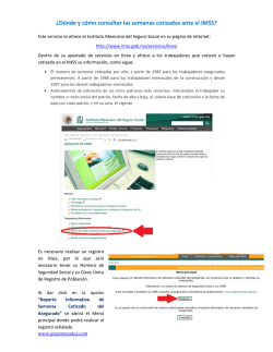 &iquest;D&oacute;nde y c&oacute;mo co onsultar la s semanas s - Grupo M&eacute;ndez