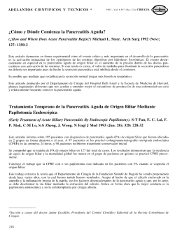 &iquest;C&oacute;mo y D&oacute;nde Comienza la Pancreatitis Aguda? Tratamiento