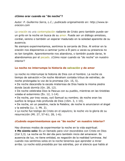 &iquest;C&oacute;mo orar cuando es de noche? Autor: P - Autores Catolicos