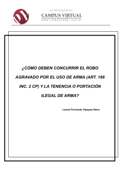 &iquest;C&Oacute;MO DEBEN CONCURRIR EL ROBO AGRAVADO POR EL USO