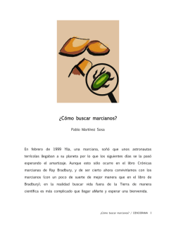 &iquest;C&oacute;mo buscar marcianos? - Cienciorama - UNAM