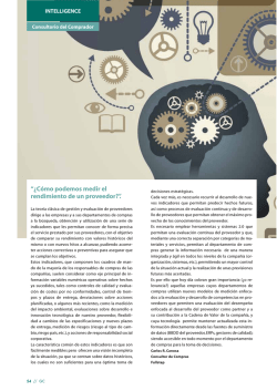 &ldquo;&iquest;C&oacute;mo podemos medir el rendimiento de un proveedor?&rdquo;. - Fullstep