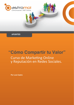 &ldquo;C&oacute;mo Compartir tu Valor&rdquo; - Astromol