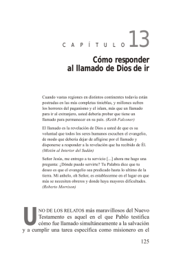 C&oacute;mo responder al llamado de Dios de ir - centromisionero.net