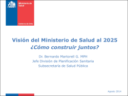 Visi&oacute;n del Ministerio de Salud al 2025 &iquest;C&oacute;mo construir juntos?