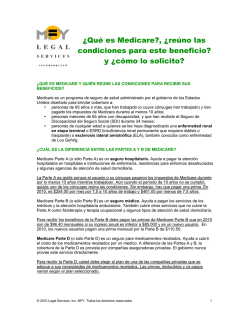 &iquest;Qu&eacute; es Medicare? - MFY Legal Services