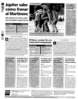 J&uacute;piter sabe.&bull; c&oacute;mo fi'&eacute;nar al Marti&ntilde;enc - Mundo Deportivo