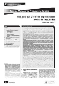 Qu&eacute;, para qu&eacute; y c&oacute;mo en el presupuesto orientado a resultados