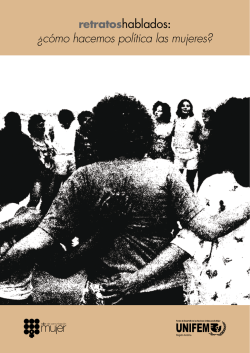 retratoshablados: &iquest;c&oacute;mo hacemos pol&iacute;tica las mujeres? - taller de