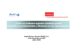 &iquest;C&oacute;mo un software log&iacute;stico moderno puede aumentar la - badel