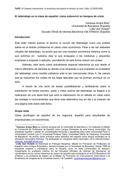 1 El teletrabajo en la clase de espa&ntilde;ol: c&oacute;mo sobrevivir en tiempos
