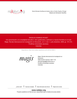 Redalyc.Una aproximaci&oacute;n a la complejidad educativa: c&oacute;mo