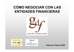 C&Oacute;MO NEGOCIAR CON LAS ENTIDADES - BIC Galicia