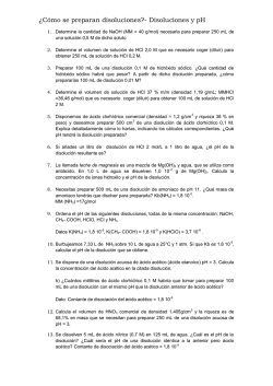 &iquest;C&oacute;mo se preparan disoluciones?- Disoluciones y pH