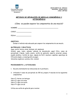 &iquest;C&oacute;mo se pueden separar los componentes de una mezcla?
