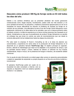Descubre c&oacute;mo producir 300 Kg de forraje verde en - NutriForraje