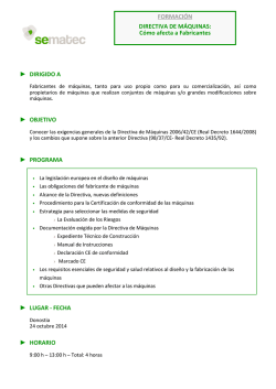 directiva m&aacute;quinas - Sematec