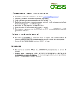 &iquest; C&Oacute;MO RESERVAR PARA LA ZONA DE - Parque Oasis