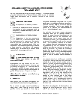 ORGANISMOS INTERMAREALES:&iquest;C&Oacute;MO HACEN - Valoraciencia