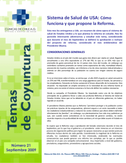 Sistema de Salud de USA: C&oacute;mo - Cl&iacute;nicas de Chile