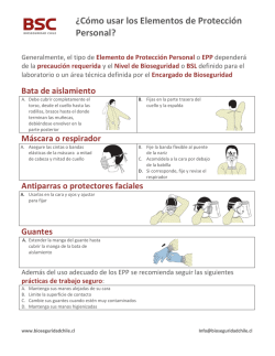 &iquest;C&oacute;mo usar los Elementos de Protecci&oacute;n Personal? - Bioseguridad